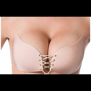 DDD/F Backless Bra Sticky Push up Bra Bra Beige
